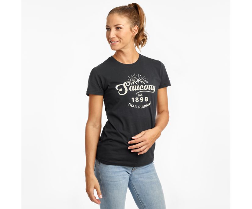 Camisas Saucony Rested Corta Sleeve Mujer Negros | México 292YXFU
